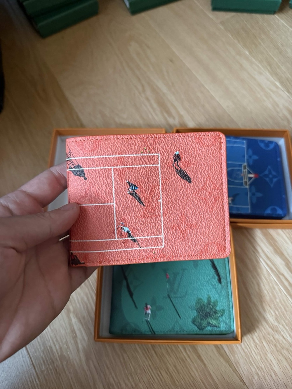Orange Louis Vuitton Tennis Court Card Holder